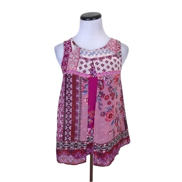 ROZ & Ali Floral Tank Top - Picture 1 of 6